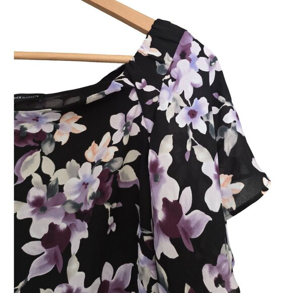 Women's - White House Black Market Floral Blouse, Size Small - Picture 4 of 7